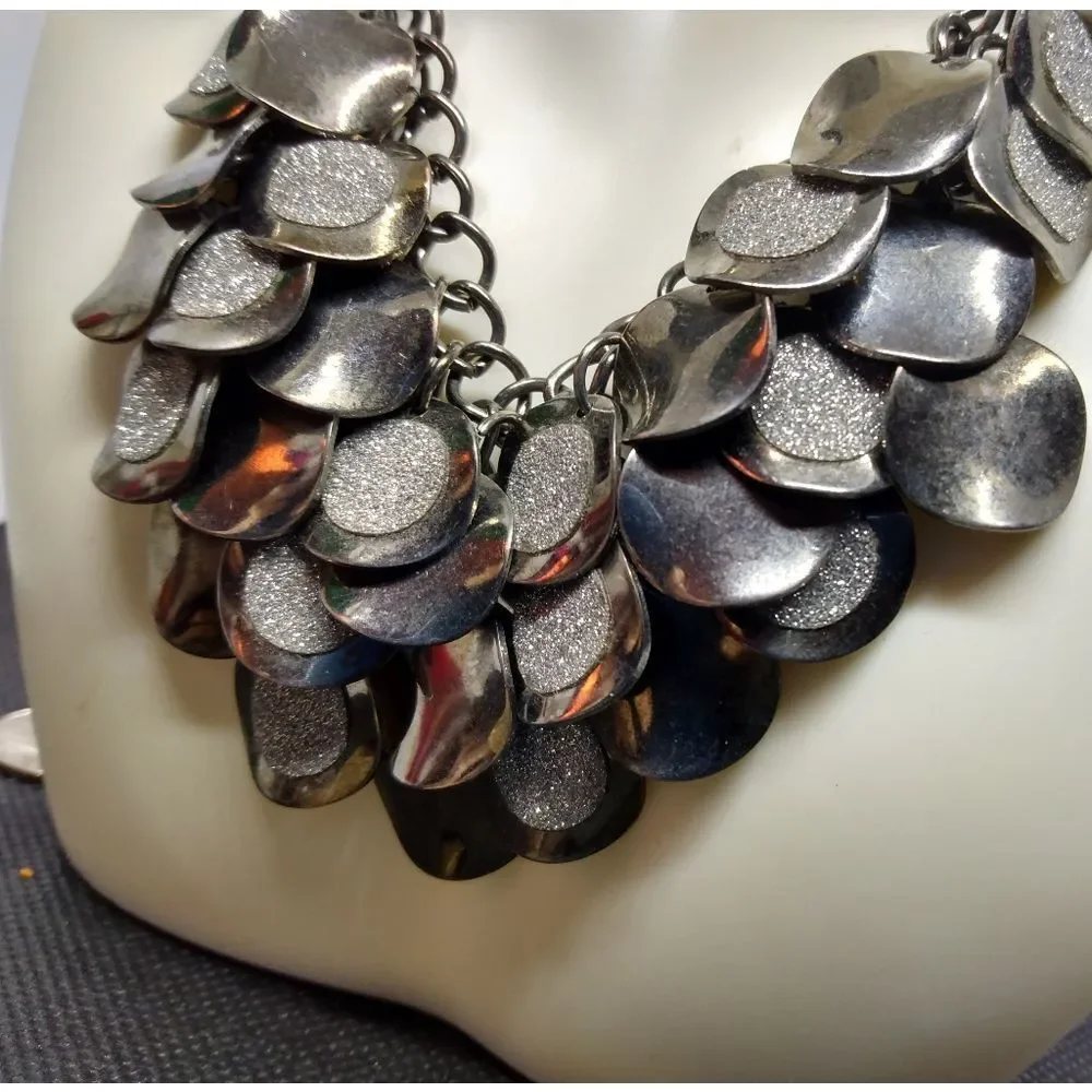 Dark waters sparkle jingle‎ gypsy necklace